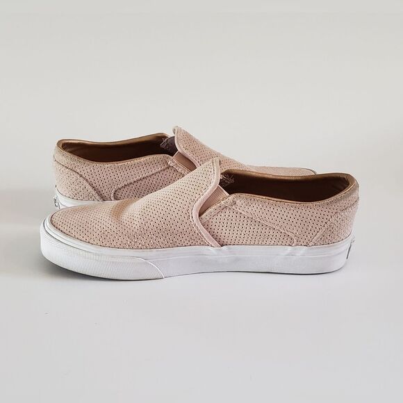 Vans Women's Sneakers in Light Pink and White Size 7.5 - Picture 3 of 10